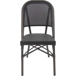 Bistrostuhl ESSENTIALS "Paris", wenge, schwarz mesh, B:47cm H:90cm T:57cm, Aluminium, Stühle, Textil – Wenige, schwarz Mesh