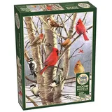 Brainbox Puzzle COBBLE HILL PUZZLES - Wintervögel 1000 Teile, 1000 Puzzleteile