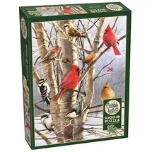 Brainbox Puzzle COBBLE HILL PUZZLES - Wintervögel 1000 Teile, 1000 Puzzleteile