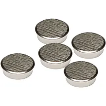 Franken Magnete silber, Metall Ø 25,0 mm, 5 St.
