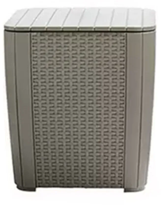 Keter Gartenhocker / Beistelltisch "Cube" mit Stauraum,cappuccino,