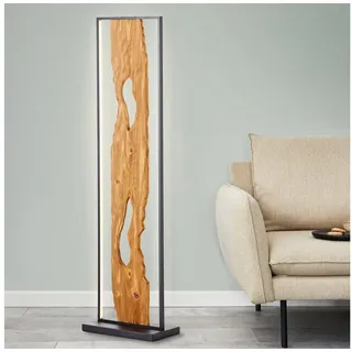 Brilliant LED-Standleuchte Chaumont 120 cm Schwarz und Holz