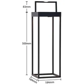 LUCANDE Solarleuchte Aluminium 58,3 cm inkl. 1 x 2,2 W LED schwarz