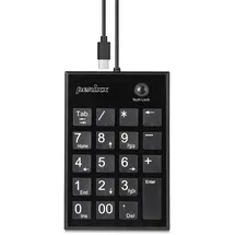 Perixx PERIPAD-202C USB-C Nummernblock USB-Hub Schwarz