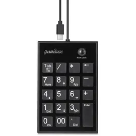 Perixx PERIPAD-202C USB-C Nummernblock USB-Hub Schwarz