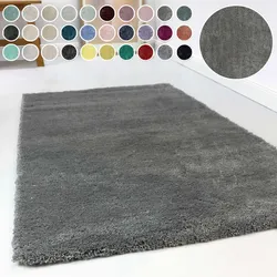 Hochflor-Teppich ESPRIT "Relaxx ESP-4150", grau, H:25mm Ø:200cm, Kunstfaser, Teppiche, Wohnzimmer, sehr große Farbauswahl, weicher dichter Hochflor