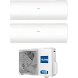 Haier - Dual Split Inverter Klimagerät pearl 12+12 Serie mit 2U50S2SM1FA R-32 Wi-Fi Integrated 12000+12000 - Neu