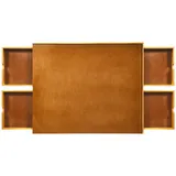 COSTWAY Gamingtisch, Puzzletisch mit 4 Schubladen, für 1000-1500 Puzzles braun