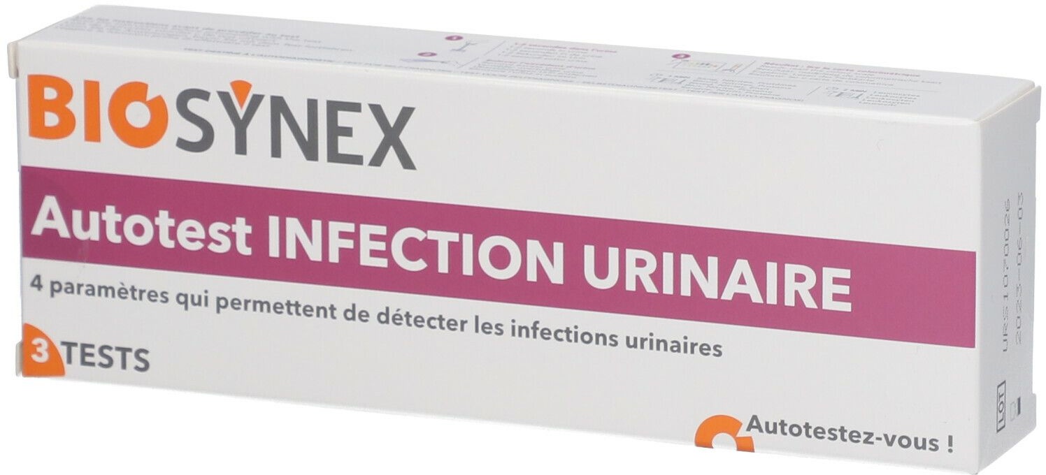 BIOSYNEX Exacto® Autotest infections urinaires 3 pc(s) bande(s) de test