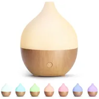 SALKING Aroma Diffuser Ätherische Öle - Aromatherapie Raumduft Ultraschall Diffusor 100ml mit Automatischer Abschaltfunktion,Weiß Holzmaserung Duftöldiffusoren Duftlampe RGB für Zuhause Büro