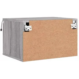 vidaXL Wand-Nachttische mit LED-Leuchten 2 Stk. Grau Sonoma