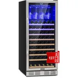 Klarstein Einbau-Weinkühlschrank, 1 Zonen Getränkekühlschrank Klein, Kleiner Weinschrank 320L, Wein-Kühlschrank Klein mit Glastür, Indoor/Outdoor Flaschenkühlschrank, Wine Fridge 127 Flaschen