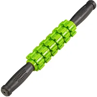 Relaxdays Massageroller mit Griff, Grün,Schwarz