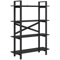 VidaXL Bücherregal 100 x 33,5 x 140 cm Schwarz