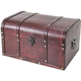HMF 6406-135 Schatztruhe aus Holz 35 x 25 x 20 cm 20-tlg. braun