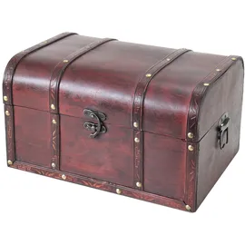 HMF 6406-135 Schatztruhe aus Holz 35 x 25 x 20 cm 20-tlg. braun