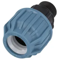 Jason PP-Klemmverbinder mit AG - 63 mm x 2