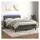vidaXL Boxspringbett mit Matratze & LED Dunkelgrau 140x200 cm Samt