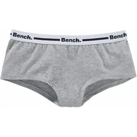 BENCH Panty BENCH., Mädchen, Gr. 158/164, 3 Stk., schwarz-weiß (grau, meliert, schwarz, weiß), Jersey, Obermaterial: 92% Baumwolle, 8% Elasthan (LYCRA), meliert, unifarben, körpernah, Unterhosen Panty, mit Logo Webbund