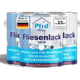 Plid Plid® Lack Fliesenfarbe Fliesen steichen Weiß satin für ca. 23m2 / Seidenglänzend