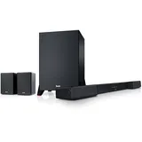 Teufel CINEBAR DUETT Surround Power Edition 4.1-Set - Soundbar mit Subwoofer & Kabellose Aktiv Rear-Speaker, Dolby Audio, Bluetooth, HDMI 3D ARC CEC - schwarz