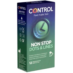Non Stop 12 Kondome verlängertes Vergnügen, Noppen & Rippen (12 Kondome) 12 St
