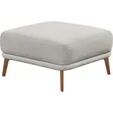 Schöner Wohnen SCHÖNER WOHNEN-Kollektion Hocker Pearl - 5 Jahre Hersteller-Garantie, auch in Bouclé, Passend zur Serie Pearl, B/T/H: 80/80/45 cm, Füße Massivholz grau