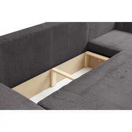 venasi Ecksofa U-Form Grau