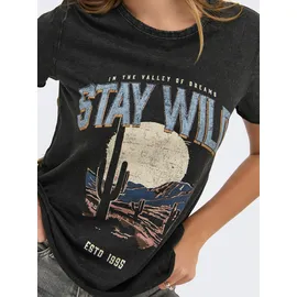 Only Damen ONLLUCY REG S/S JRS NOOS Top, Schwarz,M - M