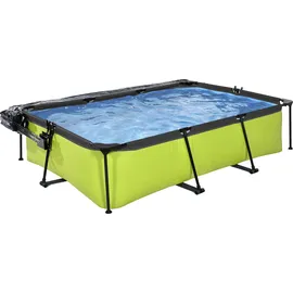 EXIT TOYS Lime Pool 300 x 200 x 65 cm inkl. Filterpumpe und Abdeckung