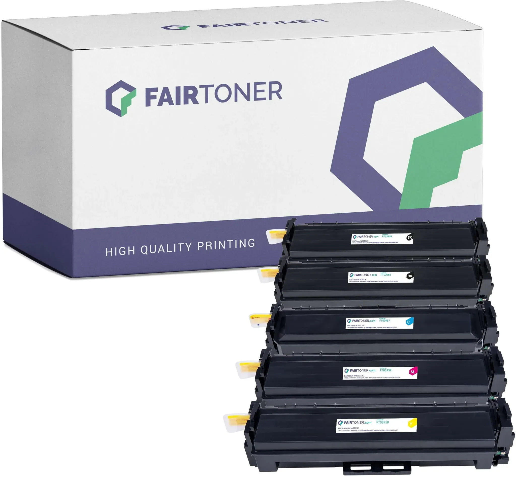 5er Multipack Set kompatibel für HP W2030X-W2033X Color LaserJet Pro M 479 fnw Toner