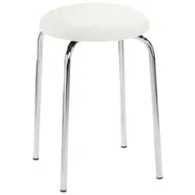 Mayer Sitzmöbel Hocker myLUPO Kunstleder 48 x 48 cm Weiß