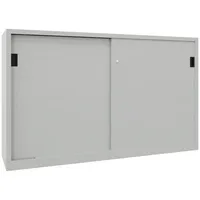 Pavoy Schiebetürenschrank Stahl 1200x2000x400 mm Silber 4 Böden verzinkt