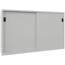 Pavoy Schiebetürenschrank Stahl 1200x2000x400 mm Silber 4 Böden verzinkt