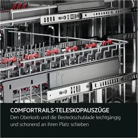 AEG FEE77707PM Einbau-Geschirrspüler (teilintegrierbar, 600 mm breit, Edelstahl)