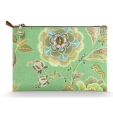 Pip Studio Charly Kosmetiktasche flach medium Matata grün 24x1x15.5cm