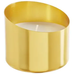 Kerze im Topf Mavie in Weiß/Goldfarben