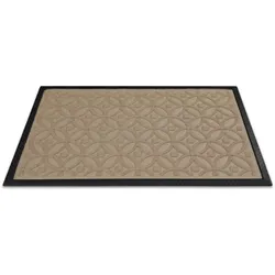 Fußmatte WECON HOME "Midnight Mosaic", beige (sand beige), B:60cm H:4mm L:90cm, Polyester, Teppiche, pflegeleicht, rutschfest, Ornamente, Innen & Außen, Schmutzfangmatte