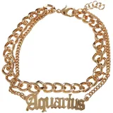 URBAN CLASSICS Zodiac Golden Anklet, - Goldfarben
