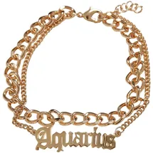 URBAN CLASSICS Zodiac Golden Anklet, - Goldfarben