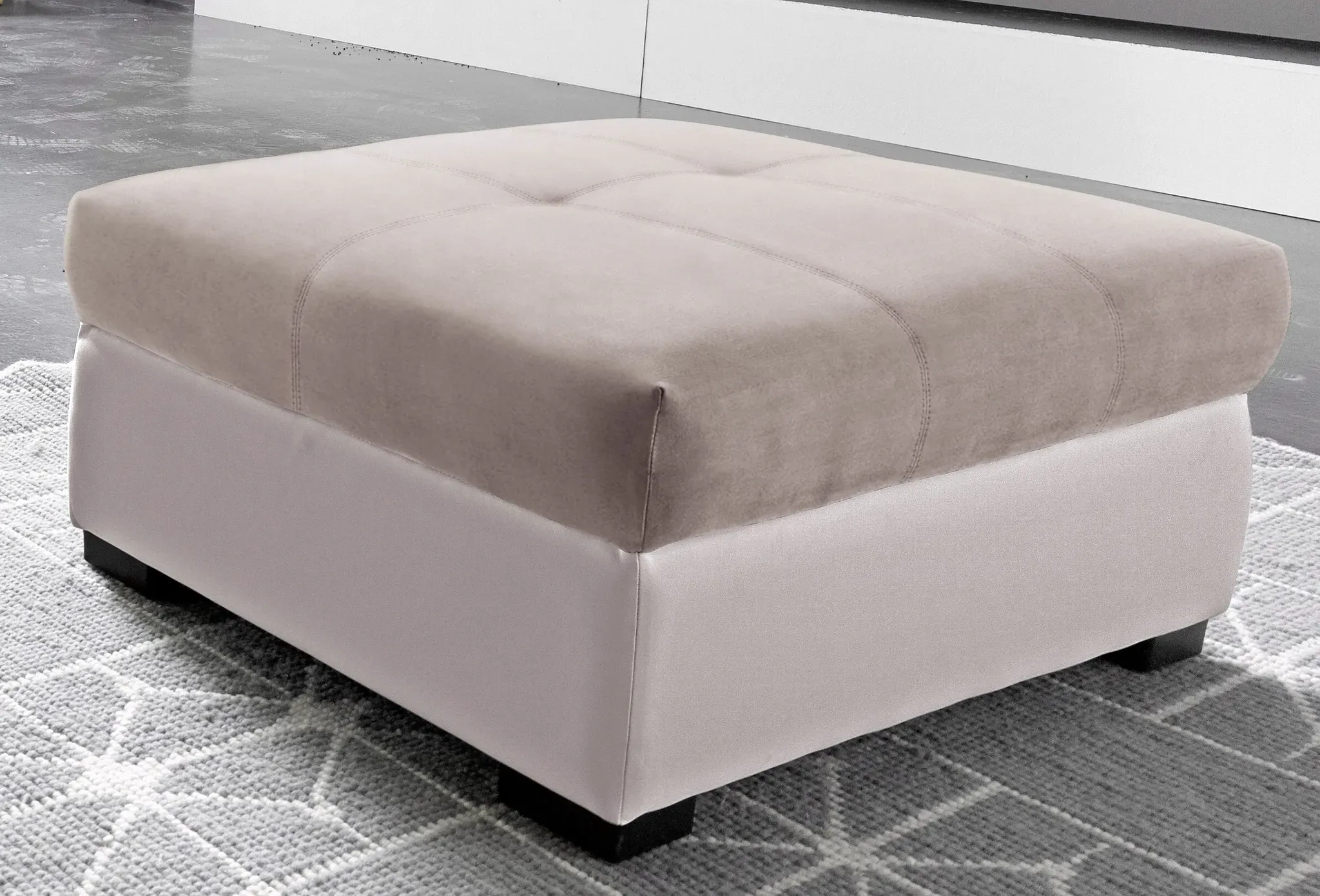 Hocker COTTA "Speedway" Gr. B/H/T: 100 cm x 46 cm x 70 cm, Kunstleder SOFTLUX-Luxus-Microfaser, braun (schlamm, schlamm)