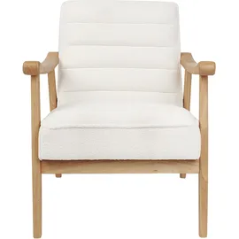 Beliani Sessel LEKNES Bouclé 72 x 71 x 70 cm Cremeweiß