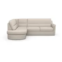 Ecksofa SIT & MORE "Panini L-Form" Sofas Gr. B/H/T: 243cm x 87cm x 155cm, Luxus-Microfaser Euphoria, Ottomane links, ohne Vorziehsitz-ohne Bettkasten, grau (elephant) wahlweise mit Vorziehsitz und Bettkasten