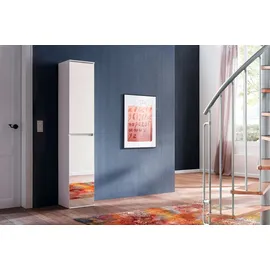trendteam Mirror Garderobenschrank 37x191x34cm weiß
