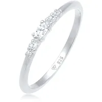 Elli Zirkonia Marquise Elegant Verlobung 925 Silber 52 Damen