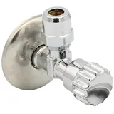 SANITOP-WINGENROTH Eckventil mit Rosette 3/8` x 10 mm Quetschverschraubung