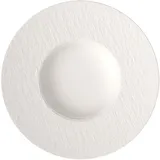 Villeroy & Boch Villeroy und Boch Manufacture Rock Blanc Pastateller, 29 cm, Premium Porzellan, Weiß