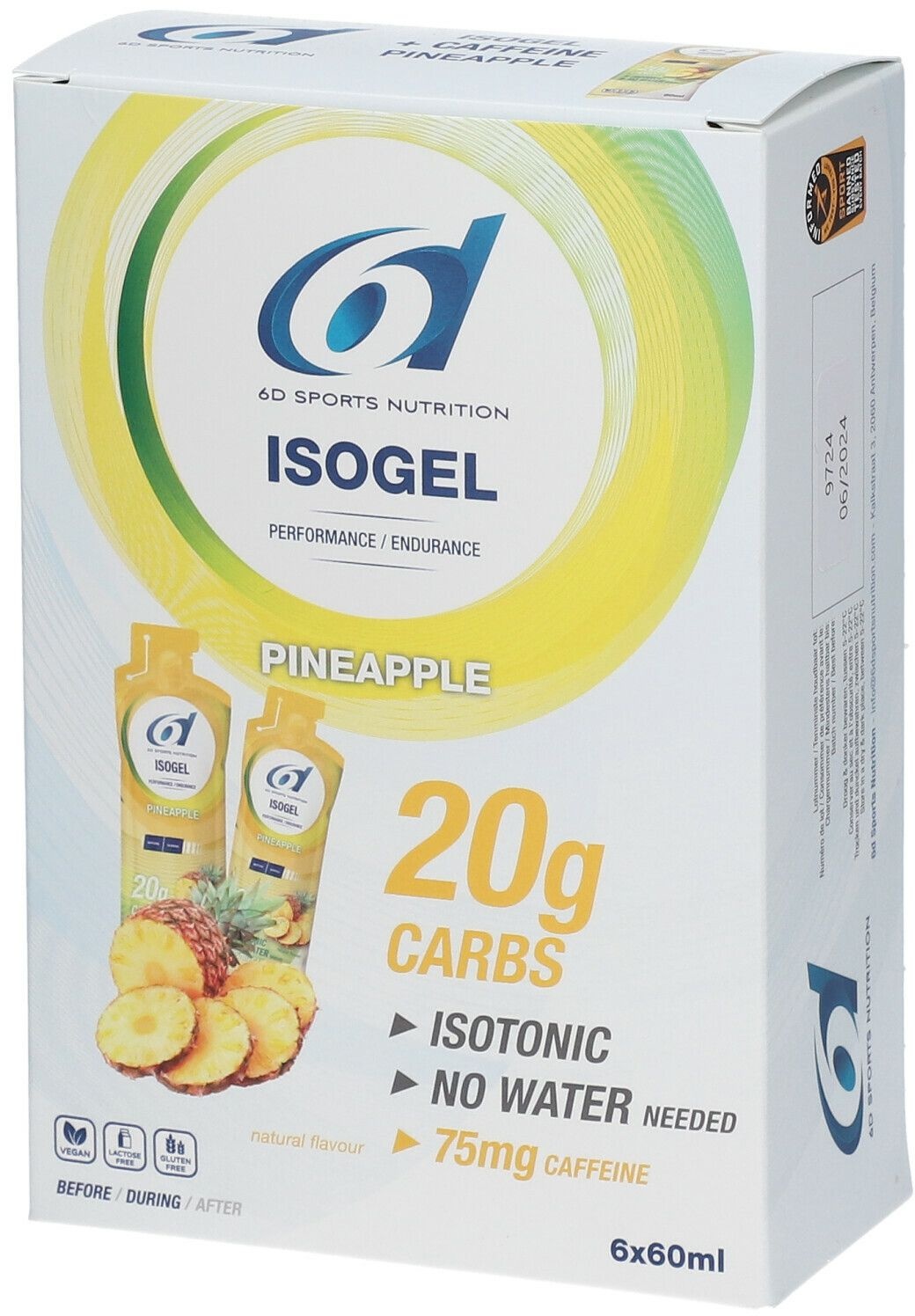 6D Sports Nutrition IsoGel Ananas + Koffein