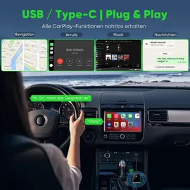 salcar Wireless Carplay Adapter für Android – Dualband 5.8 GHz ohne Verzögerung