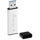 MediaRange USB 3.0 Hochleistungs Speicherstick 256GB - Mini USB Flash-Laufwerk mit hochwertigem Aluminium Gehäuse, externe Speichererweiterung mit Lesegeschwindigkeit von bis zu 300 MB/s, Farbe Silber